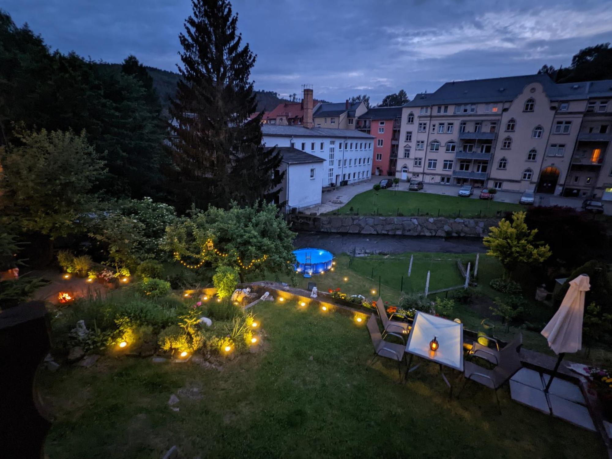 Ferienwohnung Idyllische Erholung - Sauna, Garten, Pool&Fluss - Zi1 Sebnitz Exterior foto