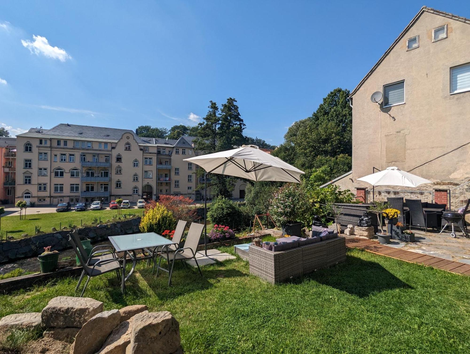 Ferienwohnung Idyllische Erholung - Sauna, Garten, Pool&Fluss - Zi1 Sebnitz Exterior foto