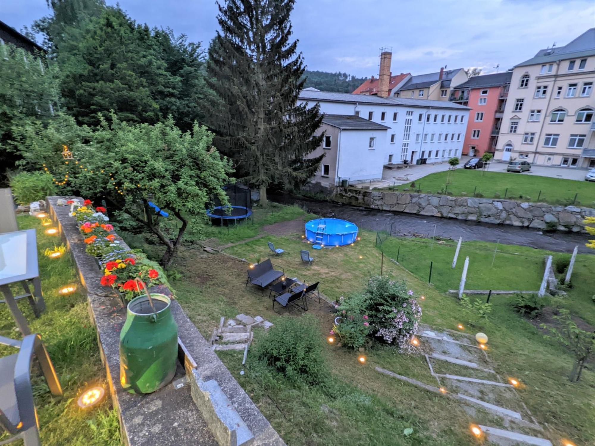 Ferienwohnung Idyllische Erholung - Sauna, Garten, Pool&Fluss - Zi1 Sebnitz Exterior foto