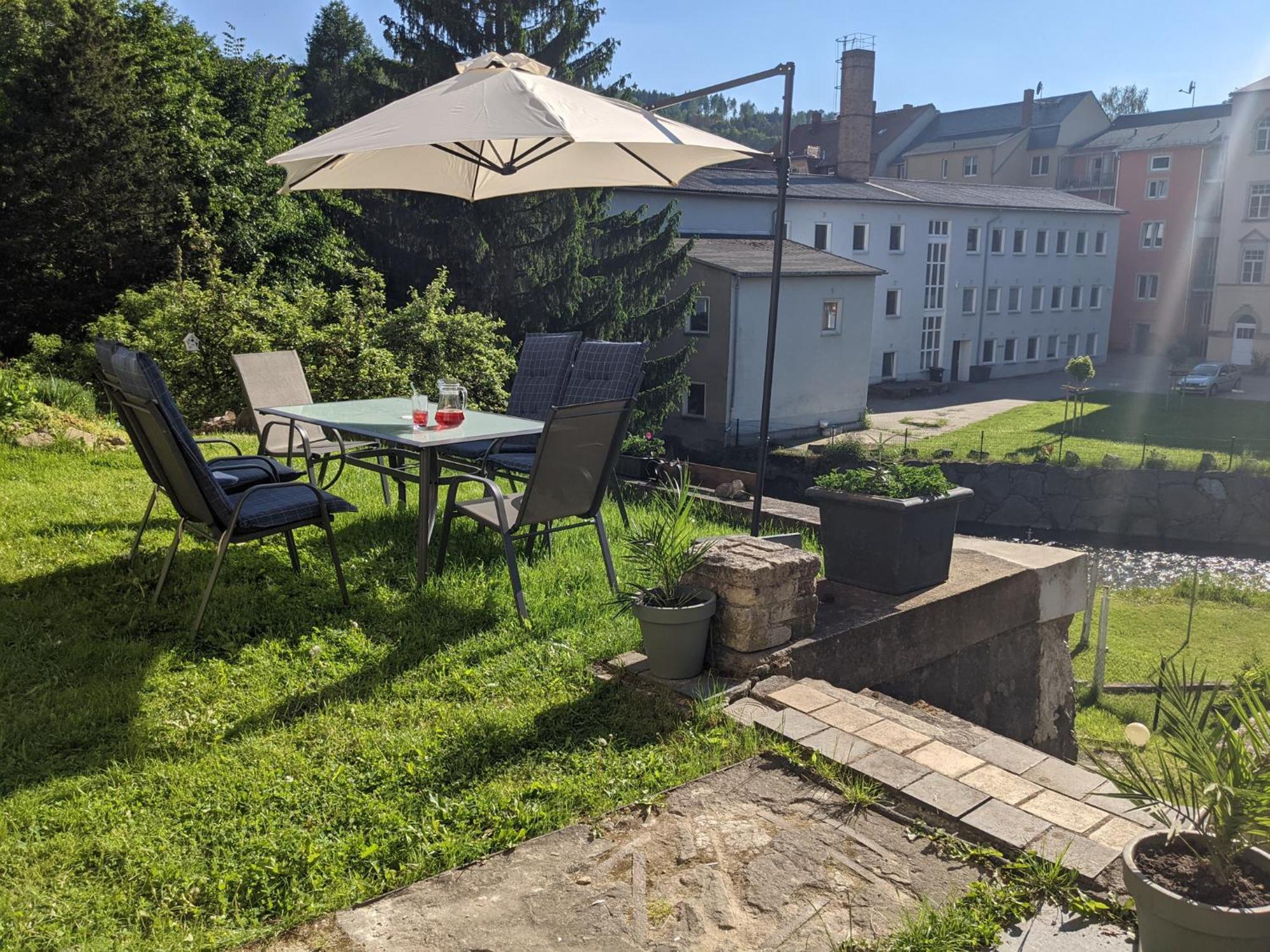 Ferienwohnung Idyllische Erholung - Sauna, Garten, Pool&Fluss - Zi1 Sebnitz Exterior foto