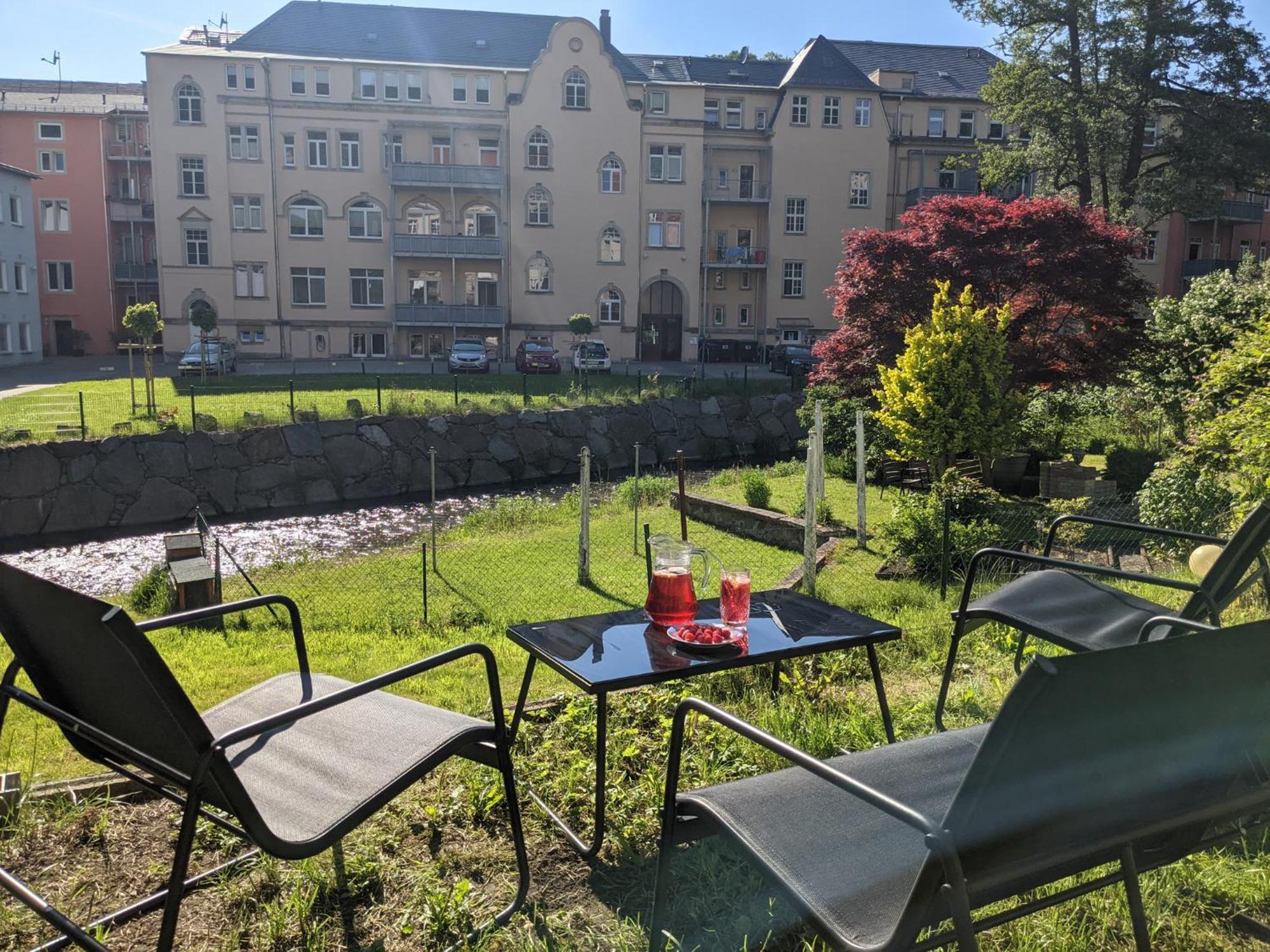 Ferienwohnung Idyllische Erholung - Sauna, Garten, Pool&Fluss - Zi1 Sebnitz Exterior foto