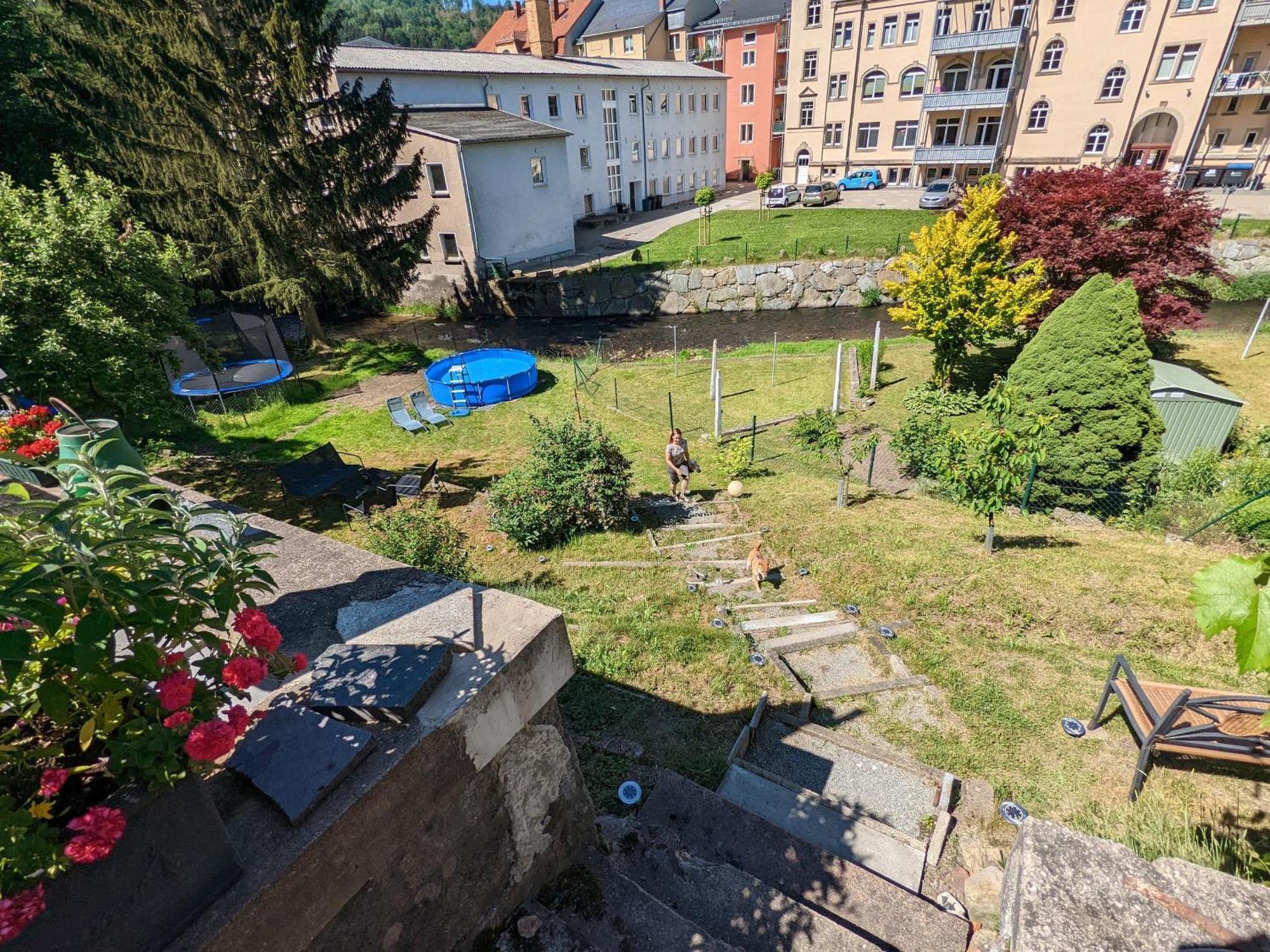 Ferienwohnung Idyllische Erholung - Sauna, Garten, Pool&Fluss - Zi1 Sebnitz Exterior foto